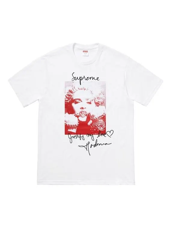 Футболка fw18 madonna tee white printing short sleeve Supreme — изображение 1 из 2, белый