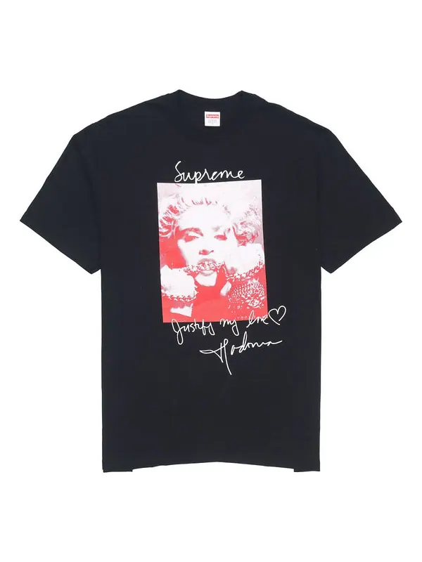 Футболка fw18 madonna tee black character avatar printing short sleeve Supreme — изображение 1 из 2, черный
