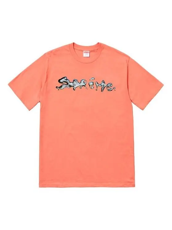 Футболка fw18 liquid tee terra cotta logo tee Supreme — изображение 1 из 1, розовый