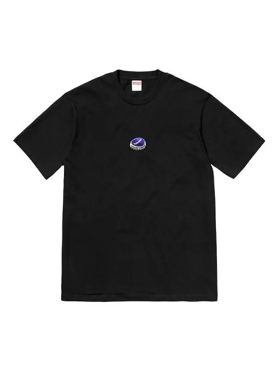 Футболка Supreme FW18 Bottle Cap Tee Black Logo Tee — изображение 1 из 1, черный