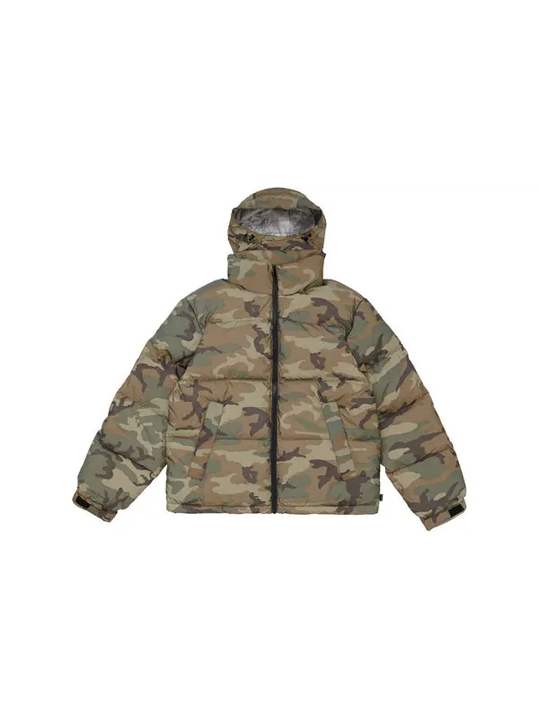 Куртка fw18 reflective camo woodland down jacket 'olivegreen' Supreme — изображение 3 из 4, оливковый зеленый