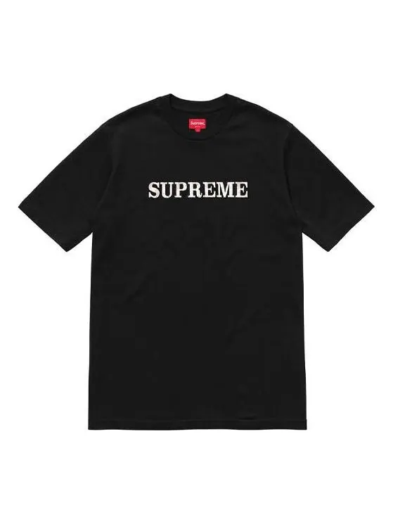 Футболка fw18 floral logo tee black logo tee Supreme — изображение 1 из 1, черный