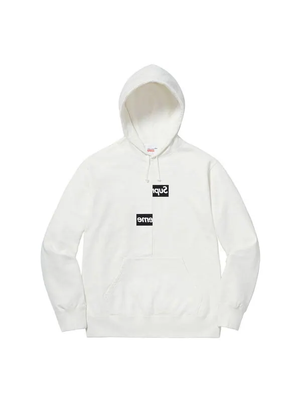 Толстовка fw18 x comme des garcons shirt split box hooded sweatshirt Supreme — изображение 1 из 2, белый