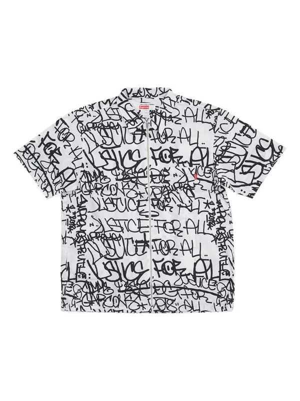 Рубашка fw18 x comme des garcons shirt graphic 'grey' Supreme — изображение 1 из 2, серый
