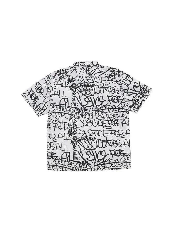 Рубашка fw18 x comme des garcons shirt graphic 'grey' Supreme — изображение 2 из 2, серый