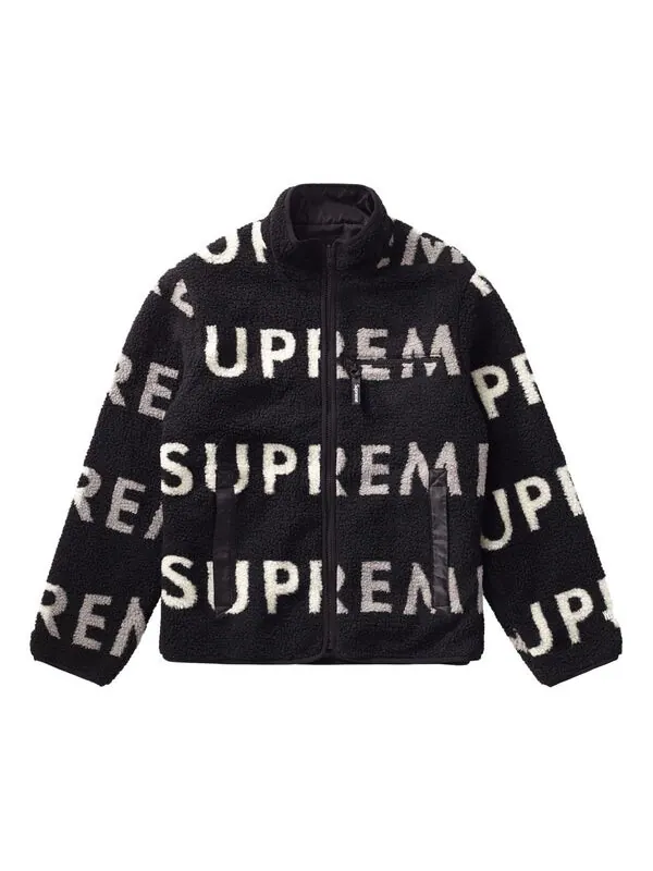 Куртка fw18 reversible fleece jacket black Supreme — изображение 1 из 3, черный