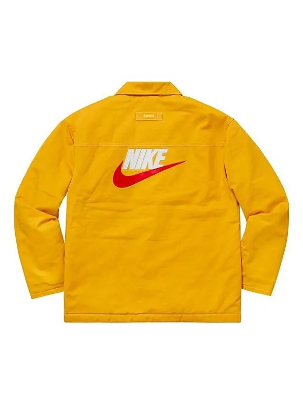 Куртка fw18 x nike double zip quilted work jacket mustard Supreme — изображение 1 из 3, желтый