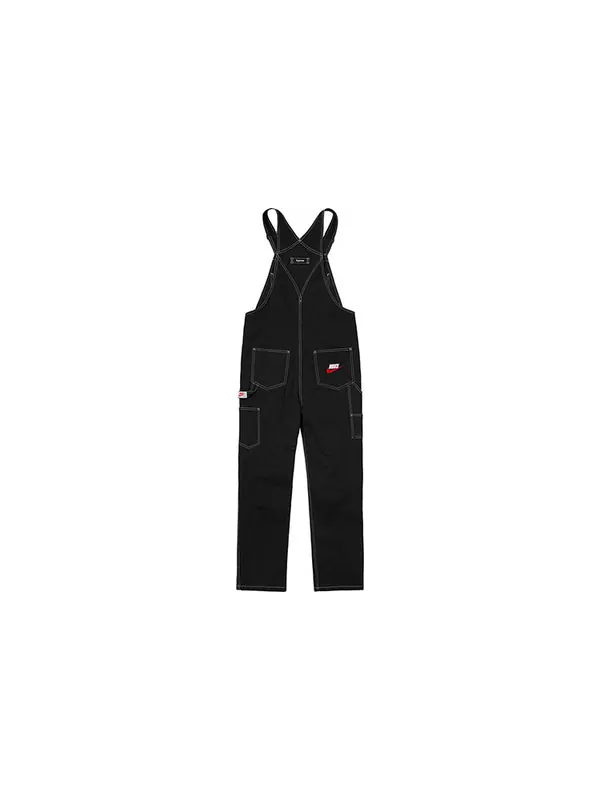 Брюки fw18 nike cotton twill overalls black Supreme — изображение 2 из 2, черный
