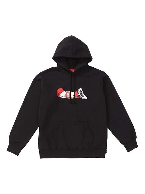 Толстовка cat in the hat hooded sweatshirt 'black' Supreme — изображение 1 из 2, черный