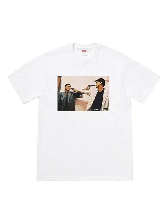 Футболка fw18 the killer trust tee bloody twins chow yun fat printing short sleeve white Supreme — изображение 1 из 3, белый