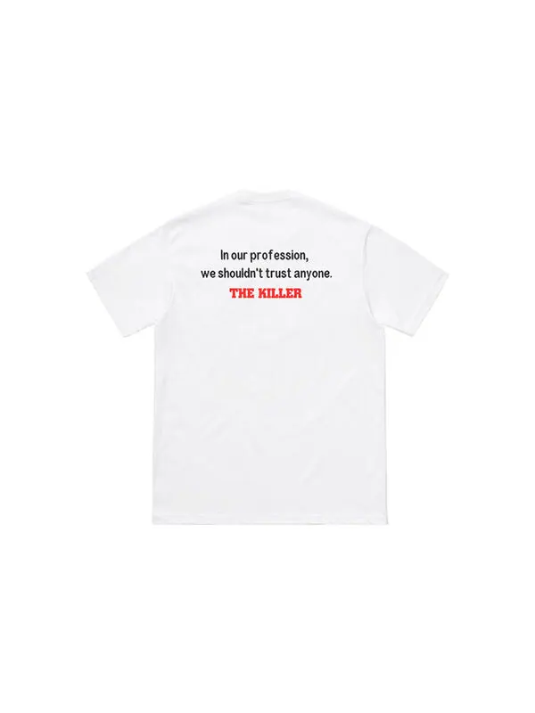 Футболка fw18 the killer trust tee bloody twins chow yun fat printing short sleeve white Supreme — изображение 2 из 3, белый