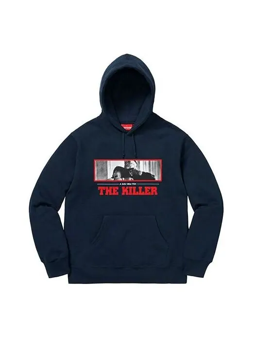 Толстовка fw18 the killer hooded sweatshirt navy Supreme — изображение 1 из 2, темно-синий