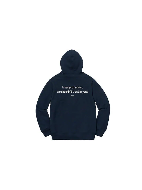 Толстовка fw18 the killer hooded sweatshirt navy Supreme — изображение 2 из 2, темно-синий