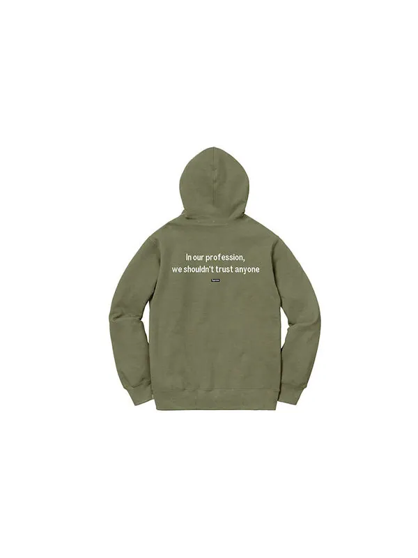 Толстовка fw18 the killer hooded sweatshirt light olive Supreme — изображение 2 из 2, зеленый