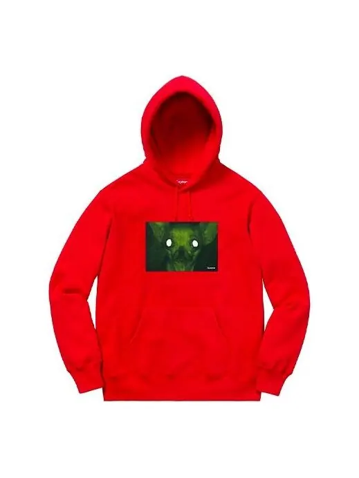 Толстовка fw18 chris cunningham chihuahua hooded sweatshirt red Supreme — изображение 1 из 2, красный