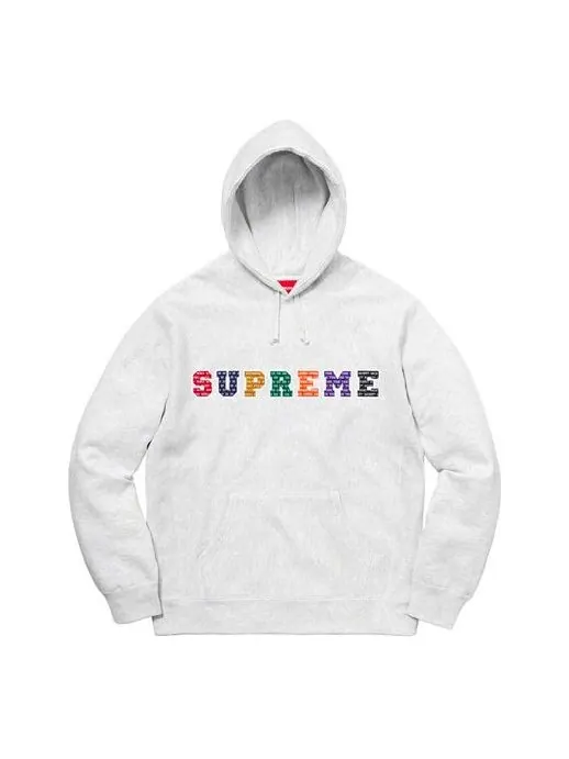Толстовка fw19 week 1 the most hooded sweatshirt logo 'white' Supreme — изображение 1 из 1, белый
