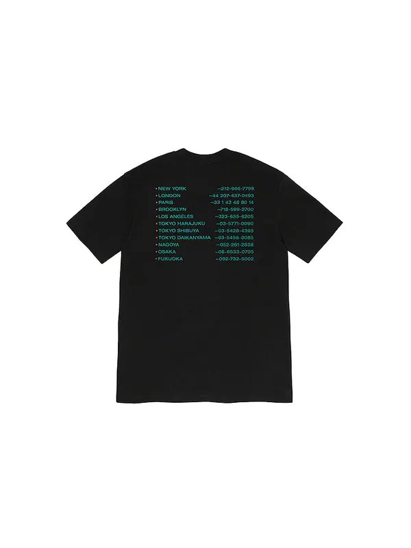 Футболка fw19 week 1 new shit tee logo tee Supreme — изображение 2 из 2, черный