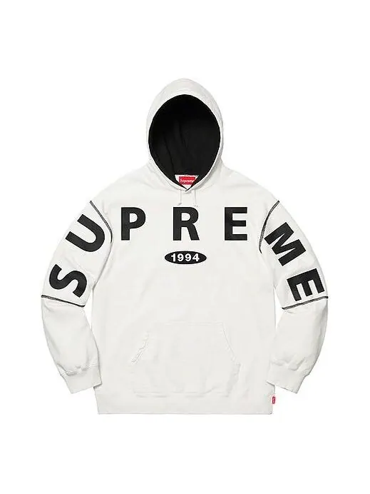 Толстовка fw19 week 1 spread logo hooded sweatshirt logo Supreme — изображение 1 из 1, белый