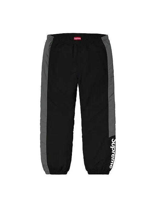 Брюки fw19 side logo track pant logo casual pants black Supreme — изображение 1 из 2, черный
