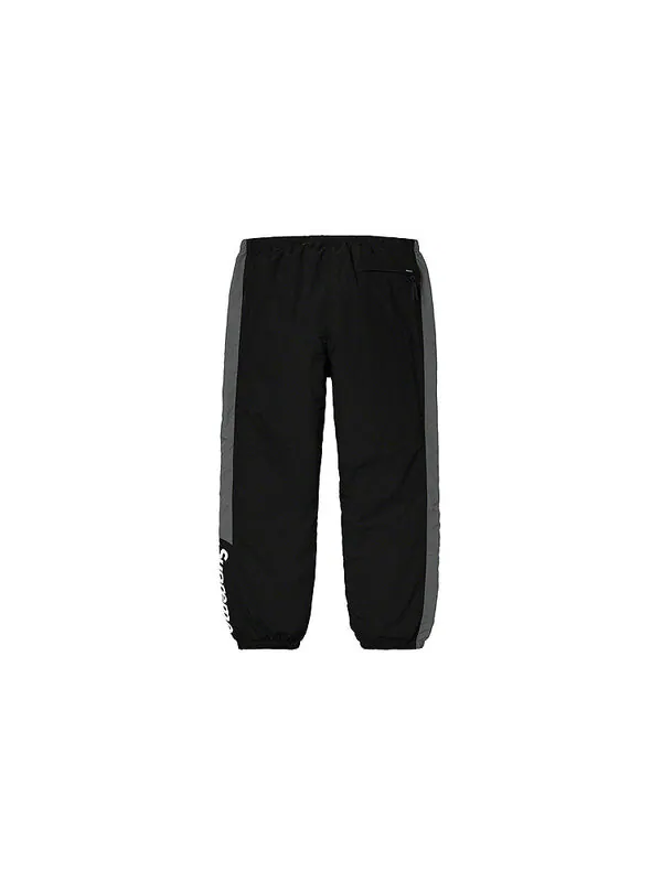 Брюки fw19 side logo track pant logo casual pants black Supreme — изображение 2 из 2, черный