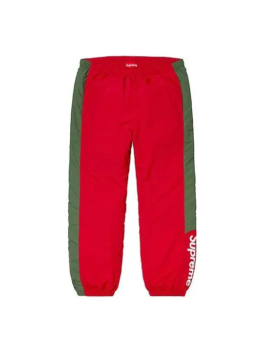 Брюки fw19 week 1 side logo track pant logo Supreme — изображение 1 из 2, красный