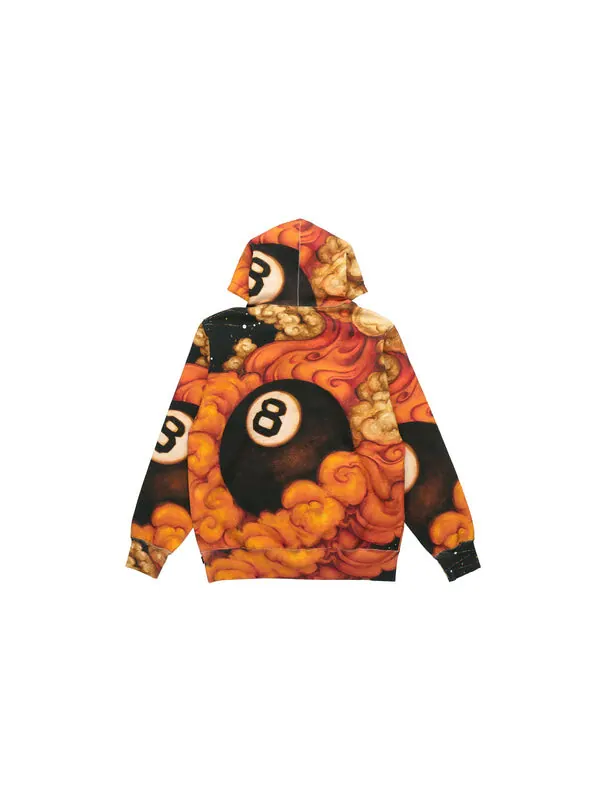 Толстовка Supreme FW19 Week 1 Martin Wong 8-Ball Hooded Sweatshirt, цвет colorblock — изображение 2 из 4
