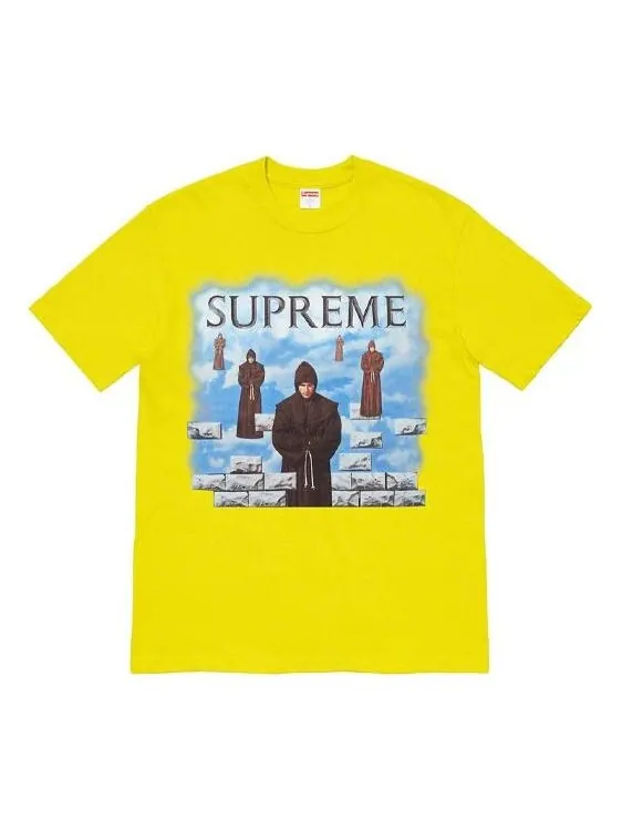 Футболка fw19 week 1 levitation tee printing short sleeve yellow Supreme — изображение 1 из 1, желтый