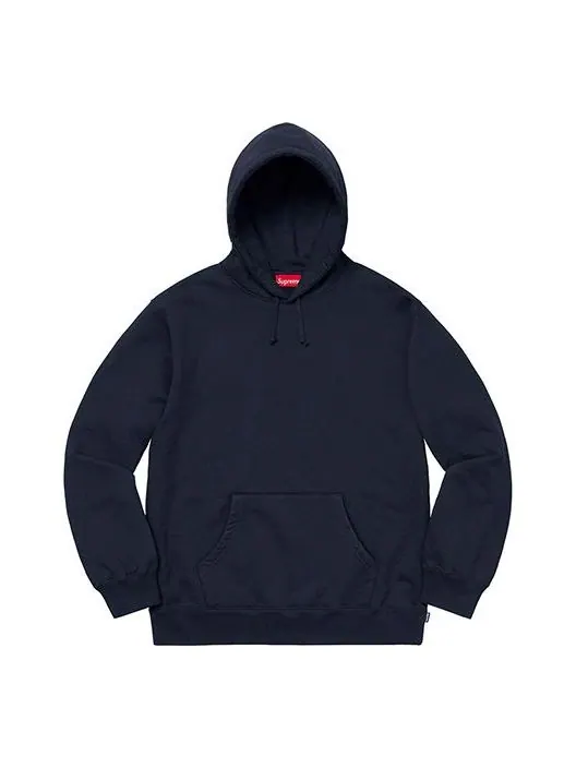 Толстовка fw19 week 12 rhinestone script hooded sweatshirt navy Supreme — изображение 1 из 2, синий