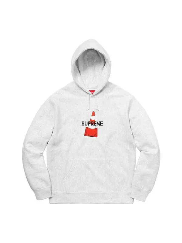 Толстовка fw19 week 1 cone hooded sweatshirt Supreme — изображение 1 из 1, серый