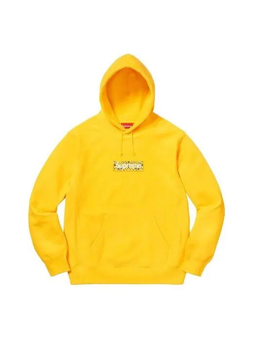 Толстовка fw19 week 16 bandana box hooded sweatshirt Supreme — изображение 1 из 1, желтый