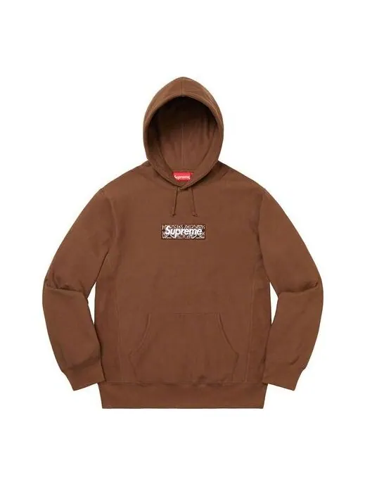 Толстовка fw19 week 16 bandana box hooded sweatshirt Supreme — изображение 1 из 1, коричневый