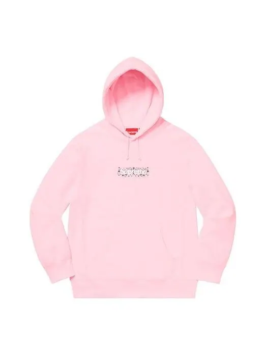 Толстовка 19fw bandana box hoodie 'pink' Supreme — изображение 1 из 1, розовый