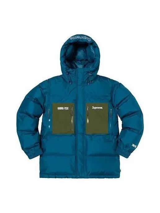 Куртка fw19 week 16 gore-tex 700-fill down parka jacket 'navy' Supreme — изображение 1 из 3, темно-синий