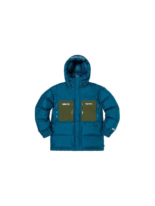 Куртка fw19 week 16 gore-tex 700-fill down parka jacket 'navy' Supreme — изображение 2 из 3, темно-синий
