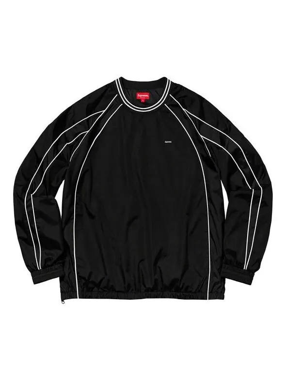 Толстовка fw19 week 16 piping warm up pullover Supreme — изображение 1 из 2, черный