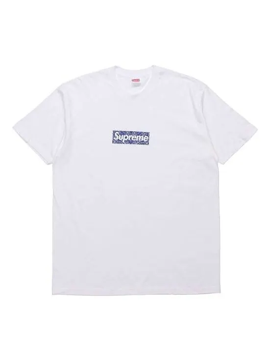 Футболка fw19 week 17 bandana box logo tee Supreme — изображение 1 из 2, белый