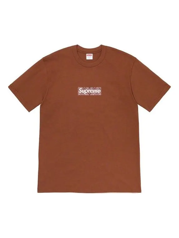 Футболка fw19 week 17 bandana box logo tee Supreme — изображение 1 из 1, коричневый