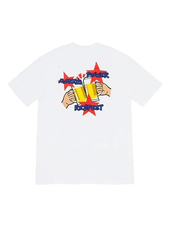 Футболка Supreme FW19 Week 17 Money Power Respect Tee — изображение 1 из 2, белый