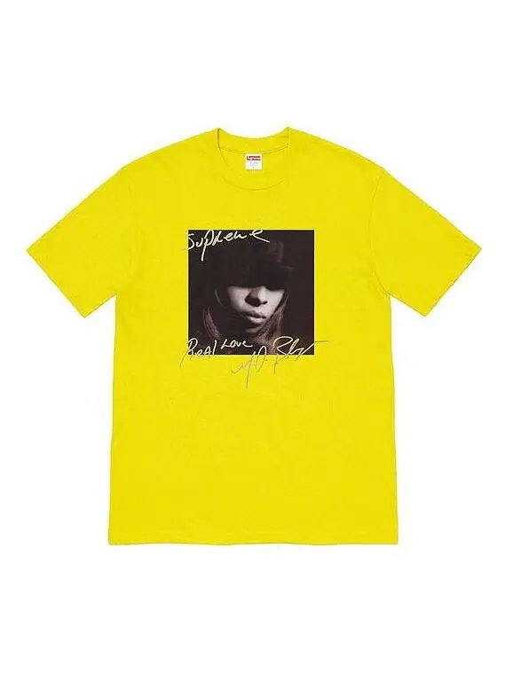 Футболка fw19 week 1 mary j blige tee sulfert Supreme — изображение 1 из 1, желтый