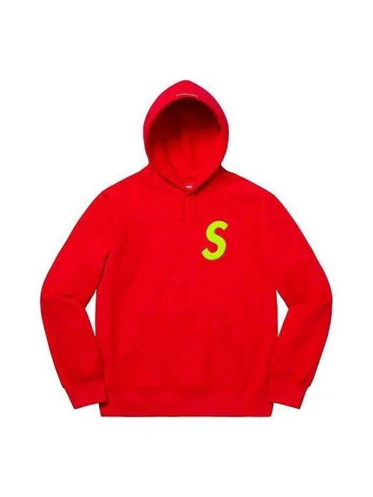 Толстовка fw19 week 2 s logo hooded sweatshirt logo Supreme — изображение 1 из 1, красный