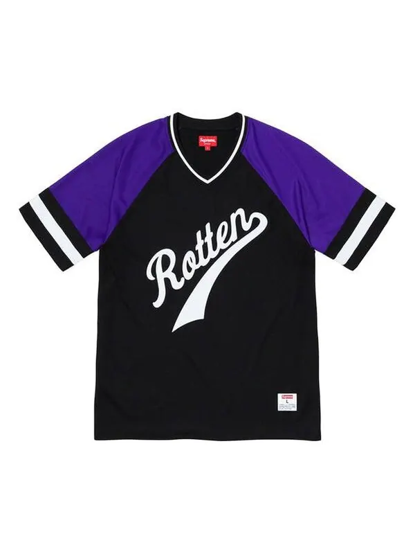 Футболка fw19 week 2 rotten baseball top tee Supreme — изображение 1 из 2, черный