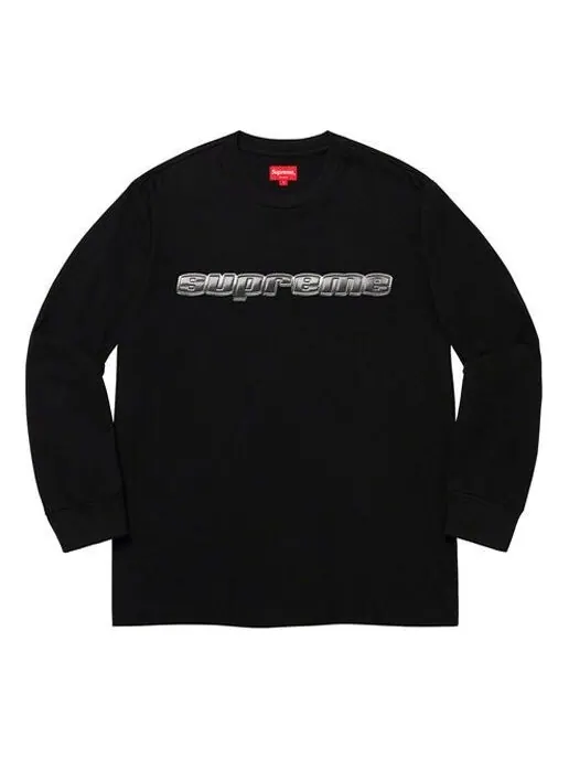 Толстовка fw19 week 3 chrome logo l/s top logo Supreme — изображение 1 из 1, черный