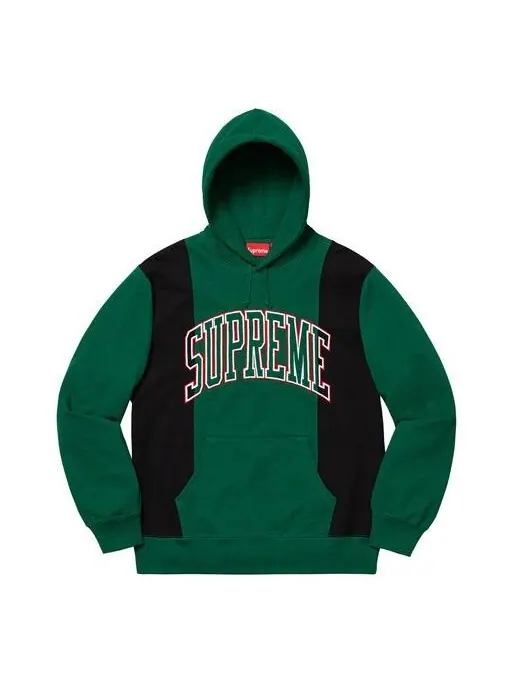 Толстовка fw19 week 4 paneled arc hooded sweatshirt Supreme — изображение 1 из 1, зеленый