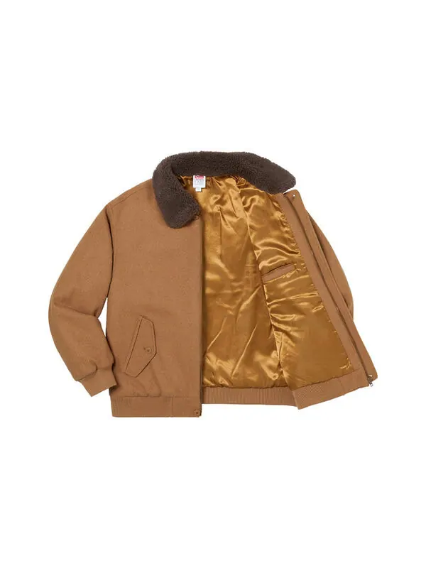 Куртка lacoste wool bomber jacket 'brown' Supreme — изображение 3 из 3, коричневый