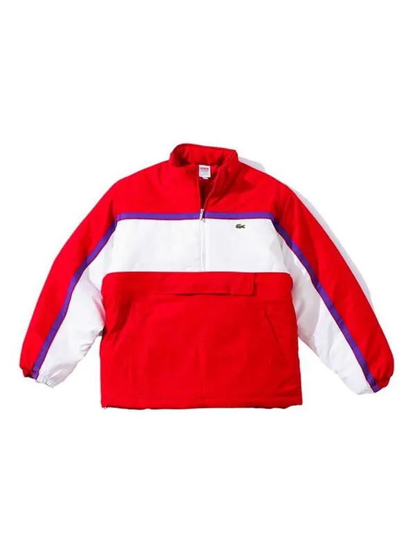 Куртка Supreme FW19 Week 5 x LACOSTE Puffy Half Zip Pullover — изображение 1 из 2, красный