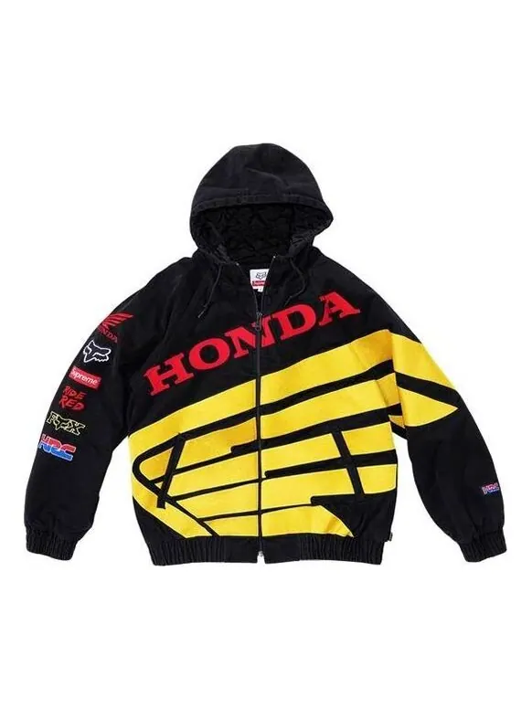 Куртка x honda fox racing puffy zip up jacket 'black' Supreme — изображение 1 из 2, черный