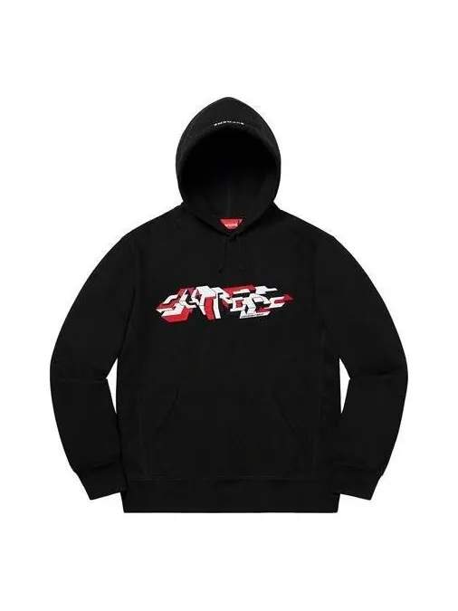 Толстовка delta logo hooded sweatshirt 'black' Supreme — изображение 1 из 1, черный