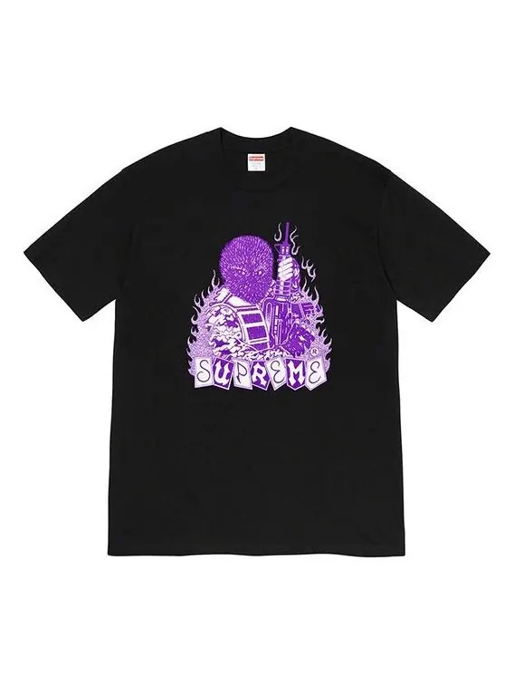 Футболка fw19 week 7 mercenary tee mercenaries printing short sleeve black Supreme — изображение 1 из 1, черный