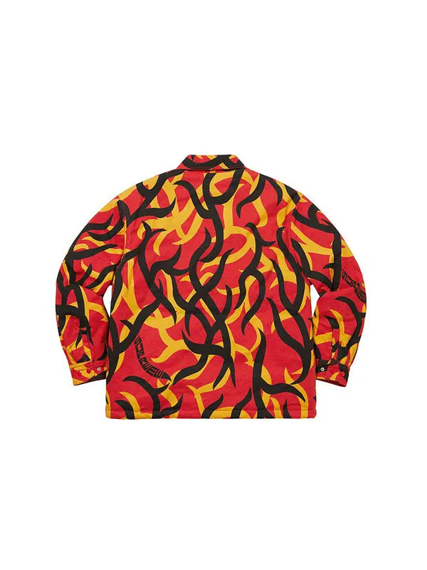 Куртка fw19 week 8 reversible puffy work jacket Supreme — изображение 2 из 4, красный