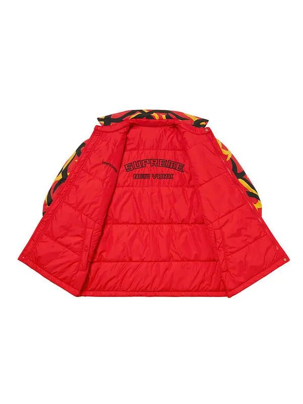 Куртка fw19 week 8 reversible puffy work jacket Supreme — изображение 3 из 4, красный